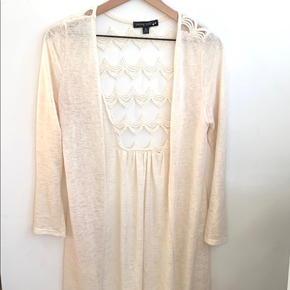 Living Doll long sleeve Cardigan, Size M
